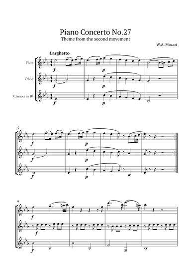 Piano Concerto No.27 (arr. André Nusa)