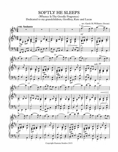 Softly He Sleeps for Violin and Piano