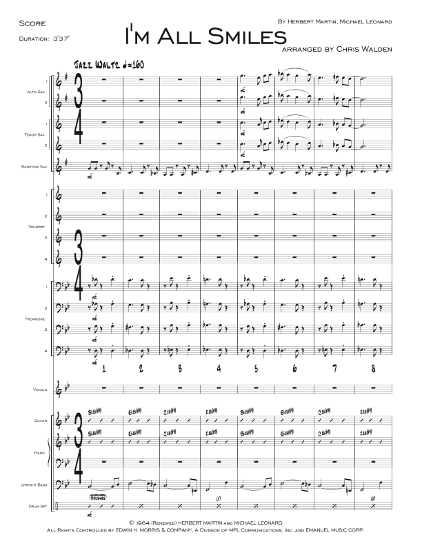 I'm All Smiles (arr. Chris Walden)