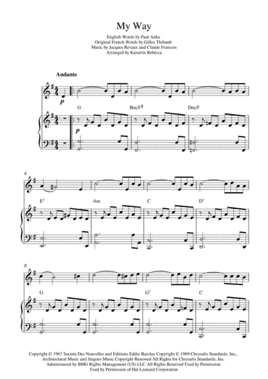 My Way (arr. Kaiserin Rebecca)