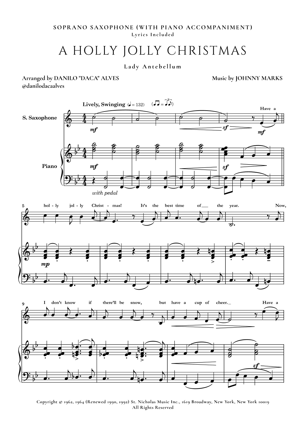 A Holly Jolly Christmas (arr. Danilo "Daca" Alves)
