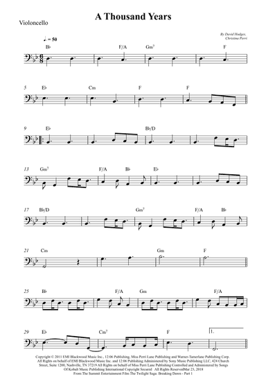 A Thousand Years (arr. Wesley S. SIlva)