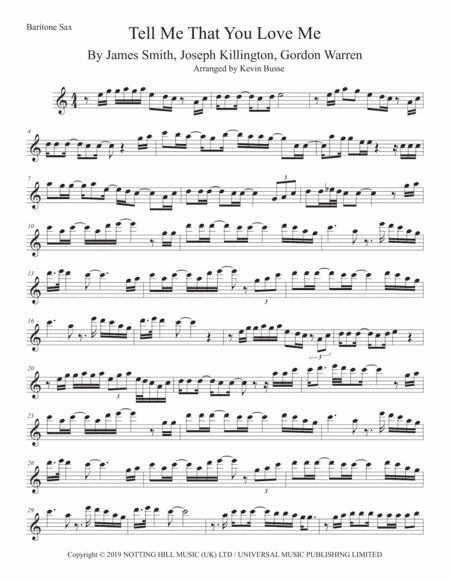 Tell Me That You Love Me (arr. Kevin Busse)