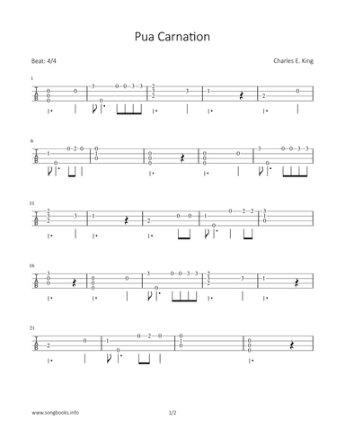 Pua Carnation (arr. Bettina Schipp)