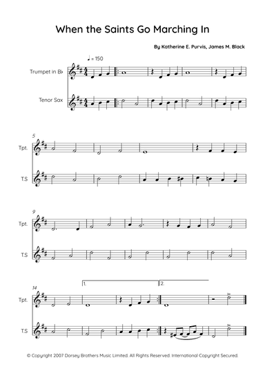When The Saints Go Marching In (arr. Sales)
