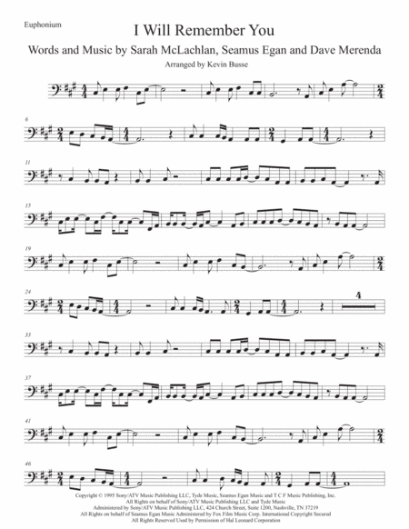 I Will Remember You (arr. Kevin Busse)