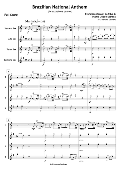 Brazilian National Anthem (arr. Renato Goulart)