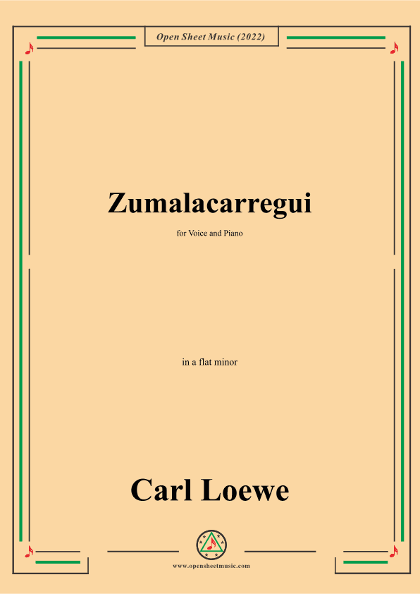 Loewe-Zumalacarregui,in a flat minor,for Voice and Piano (arr. OSM Press)
