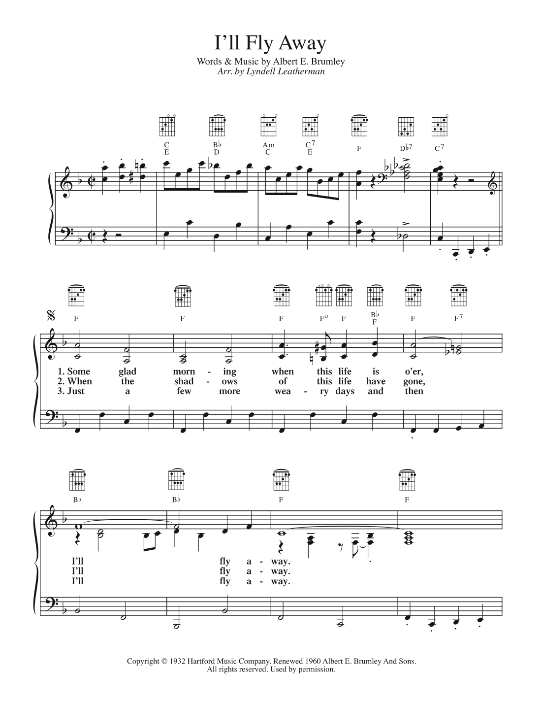 I'll Fly Away (arr. Lyndell Leatherman)