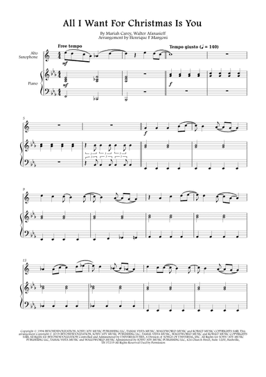 All I Want For Christmas Is You (arr. Henrique F Mangoni)