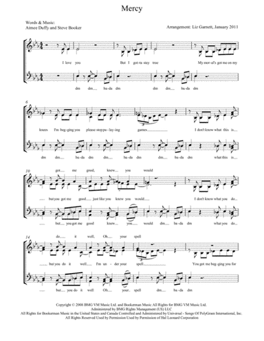 Mercy (arr. Liz Garnett)