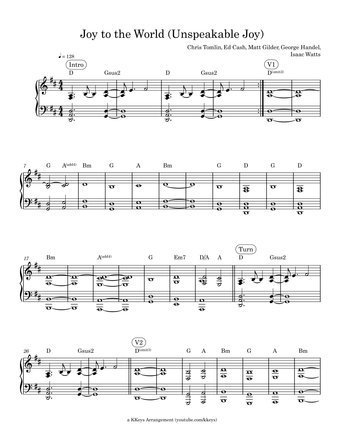 Joy To The World (unspeakable Joy) (arr. Trevor Hewer)