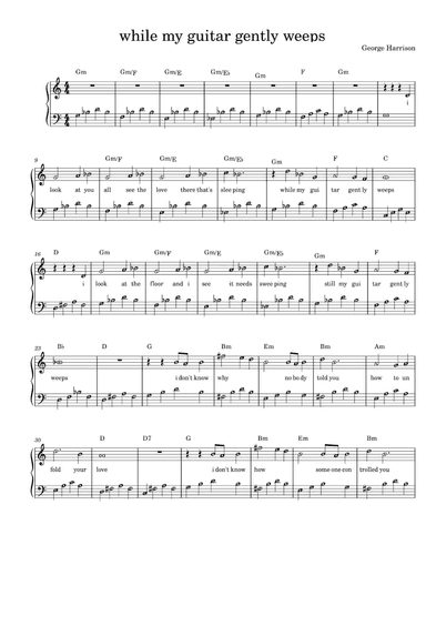 While My Guitar Gently Weeps (arr. The Beatles)
