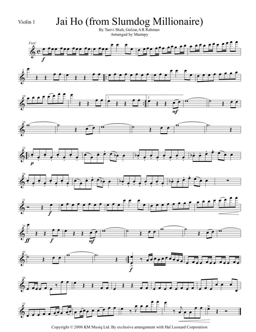 Jai Ho (arr. Marmpy)