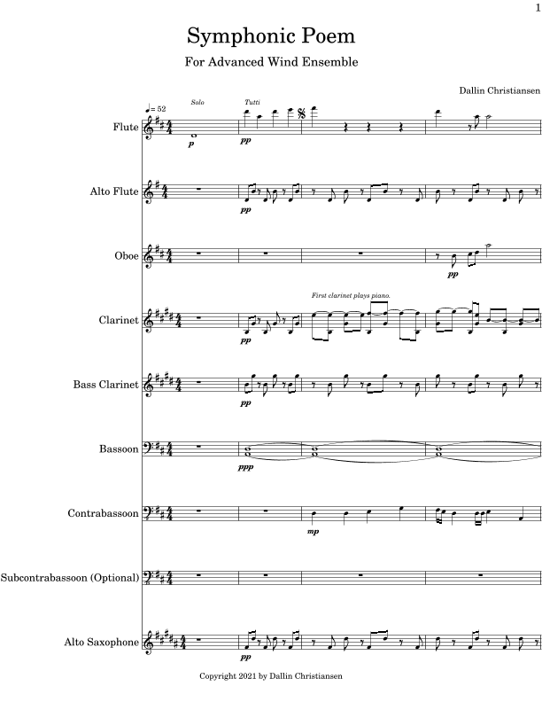 Symphonic Poem (conductor's score)