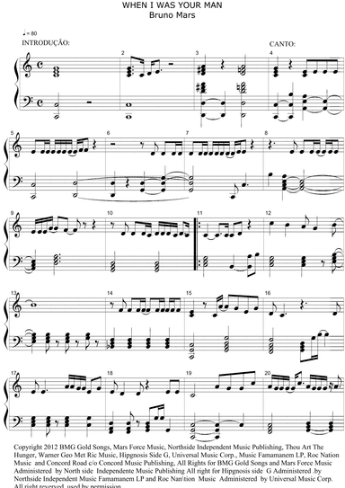 When I Was Your Man (arr. Heraldo Melo dos Santos)