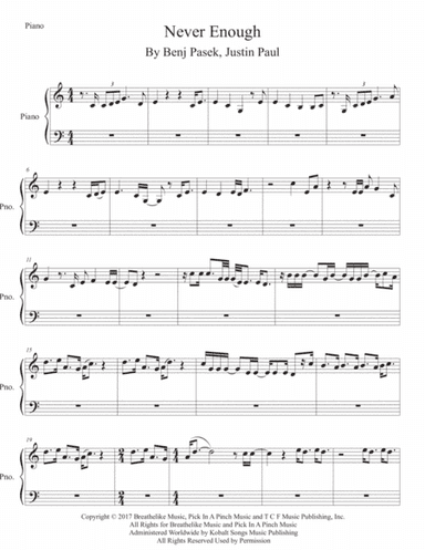 Never Enough (arr. Kevin Busse)