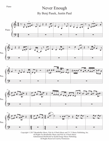 Never Enough (arr. Kevin Busse)