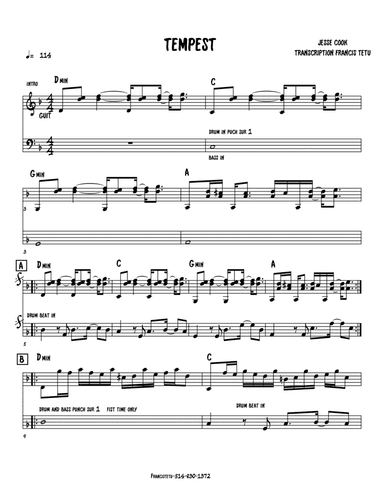 Tempest (arr. Francis Tétu)