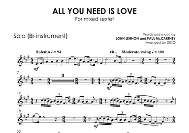 All You Need Is Love (arr. Dico)