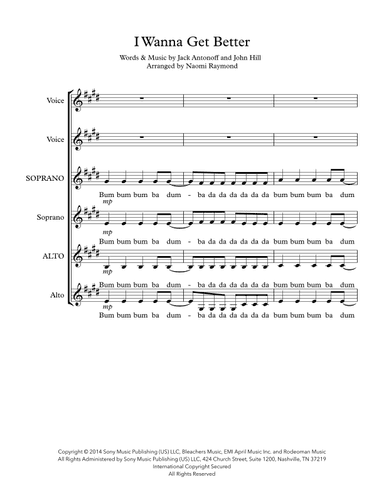 I Wanna Get Better (arr. Naomi Raymond)