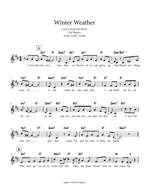 Winter Weather (arr. Charlie Lee)