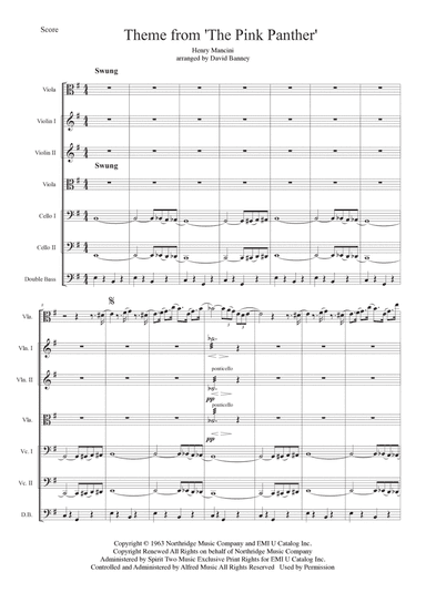 The Pink Panther (arr. arranged by David Banney)