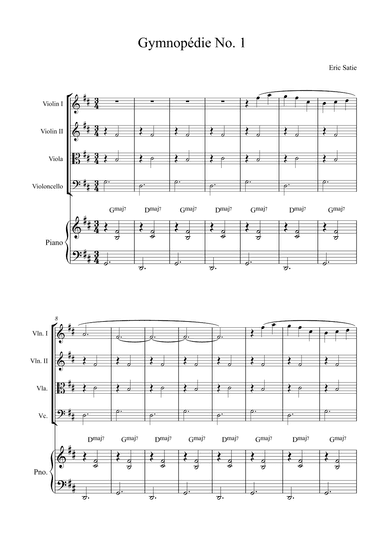 Gymnopédie No. 1 (arr. Alex Nunes Rodrigues)
