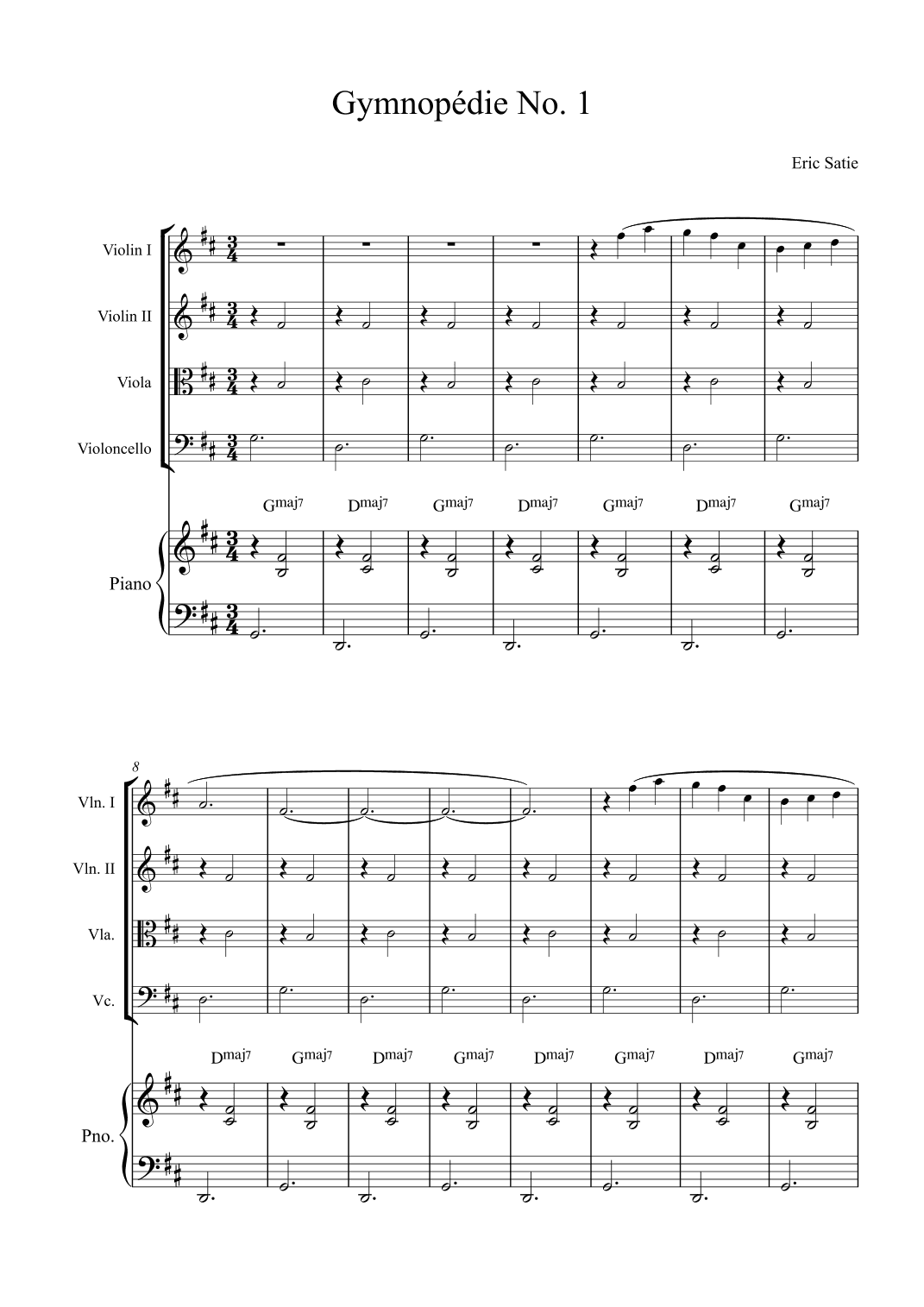 Gymnopédie No. 1 (arr. Alex Nunes Rodrigues)
