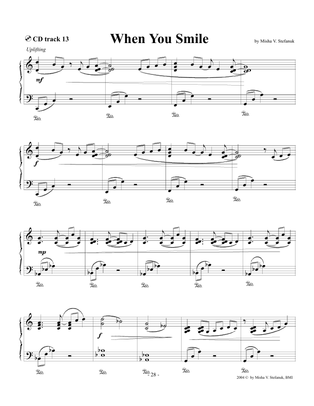When You Smile, easy intermediate Romantic