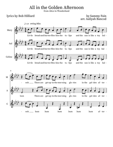 All In The Golden Afternoon (arr. Aaliyah Bancod)