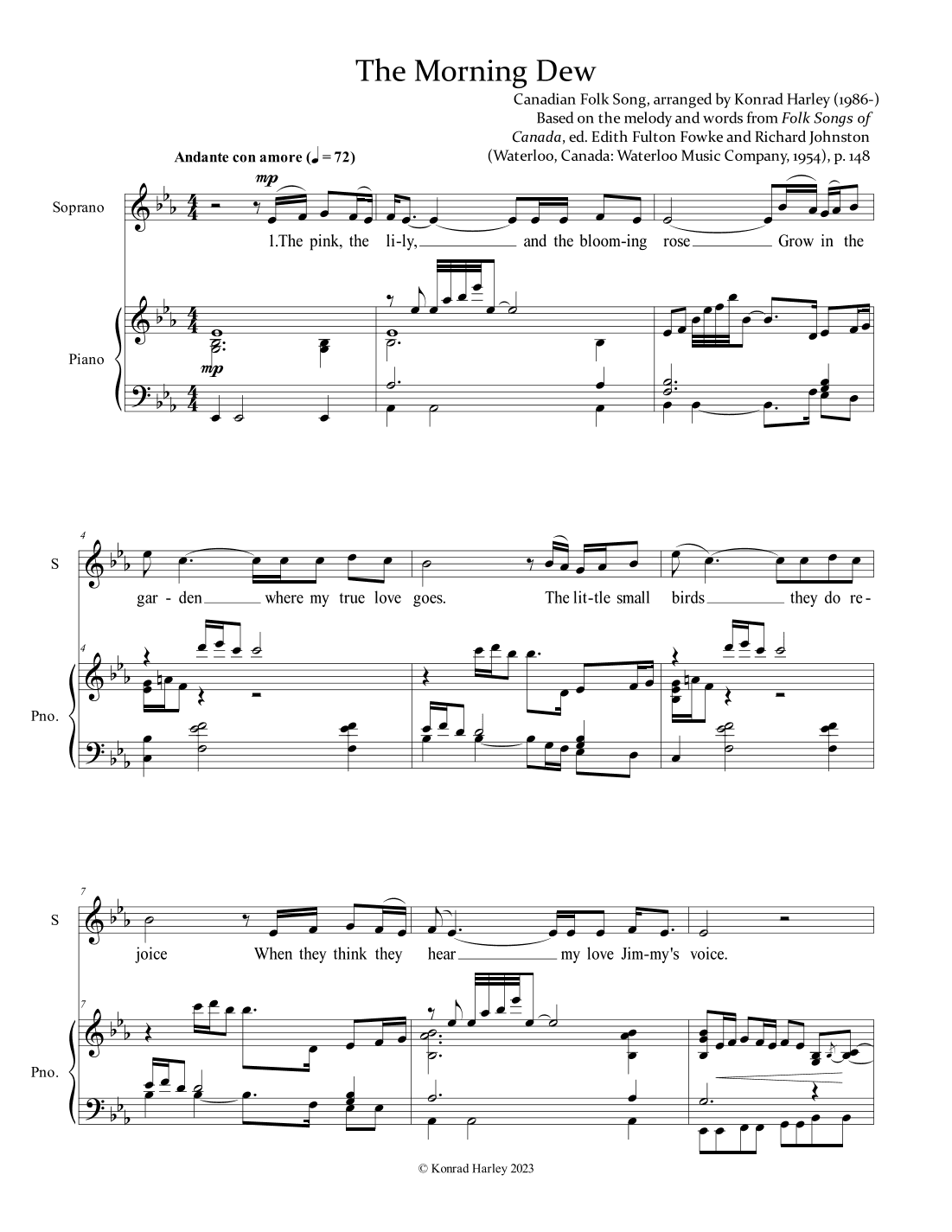 The Morning Dew (arr. Konrad Harley)