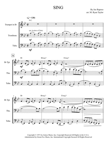 Sing (arr. M. Ryan Taylor)