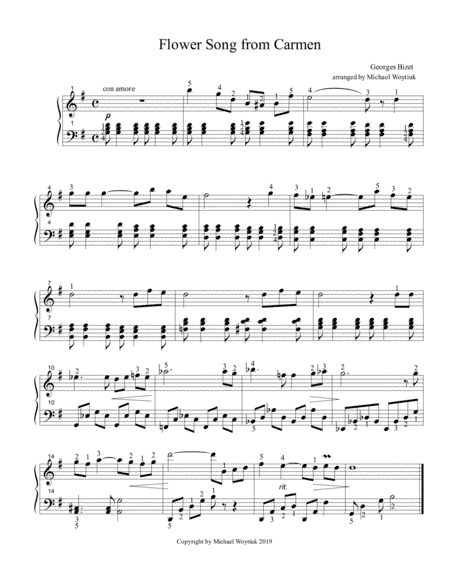 Flower Song from Carmen (arr. Michael Woytiuk)