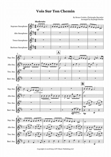 Vois Sur Ton Chemin (arr. Kayleigh Huelin)