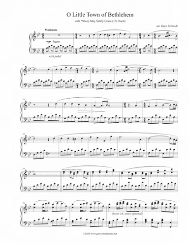 O Little Town of Bethlehem (with Sheep May Safely Graze by J.S. Bach) (arr. Gary Schmidt)