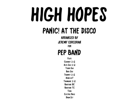 High Hopes (arr. Jeremy Corcoran)