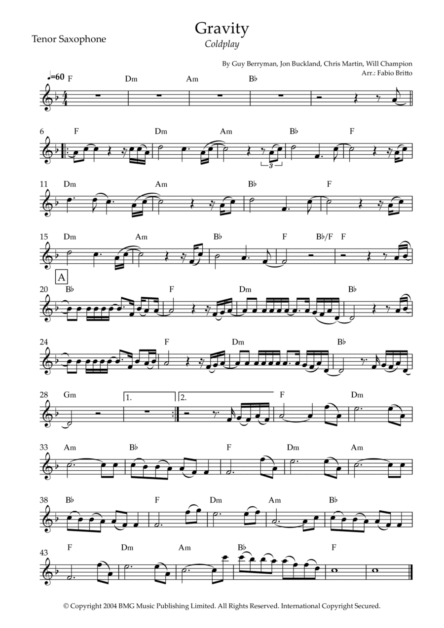 Gravity (arr. Fabio Britto)