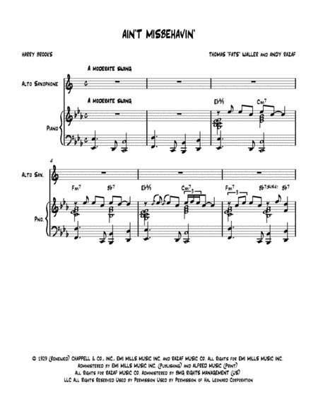 Ain't Misbehavin' (arr. Nick Lacanski)