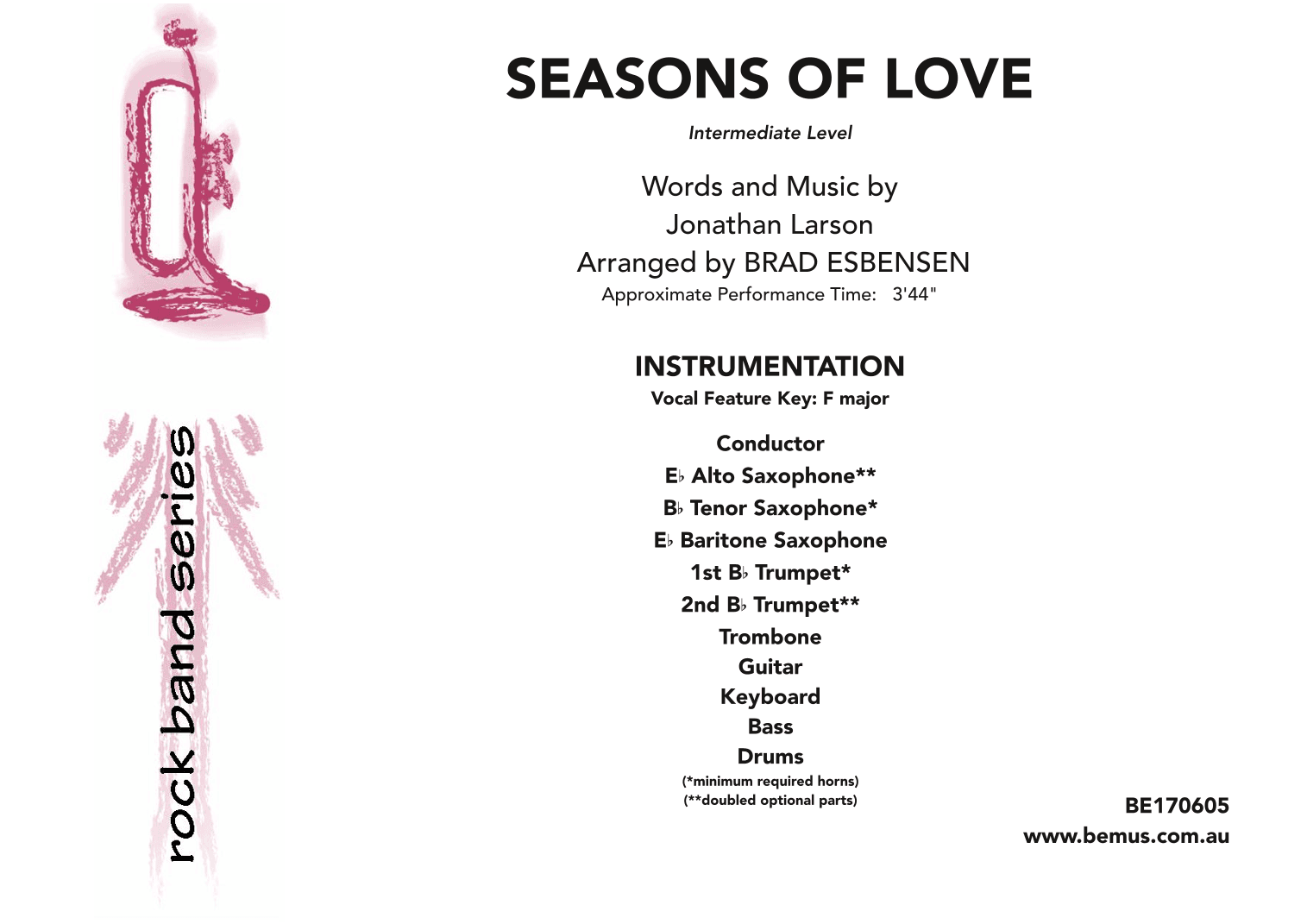 Seasons Of Love (arr. Brad Esbensen)