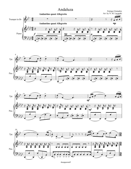 Andaluza (arr. Nick Lacanski)