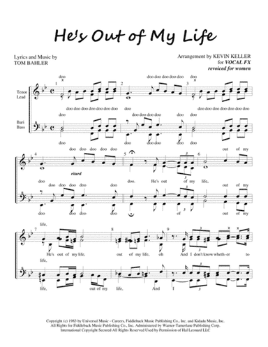 She's Out Of My Life (arr. Kevin Keller)