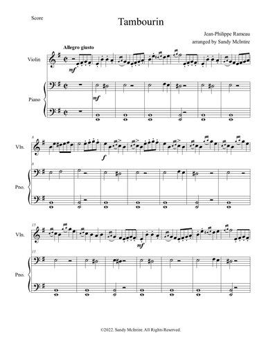 Tambourin (arr. Sandy McIntire)