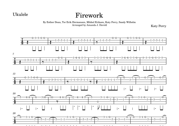 Firework (arr. Amanda's Music Channel)
