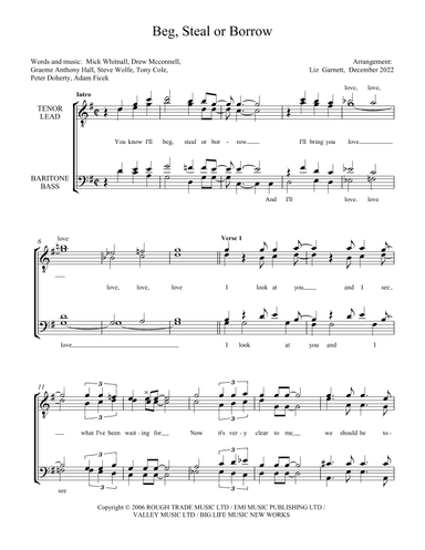 Beg, Steal Or Borrow (arr. Liz Garnett)