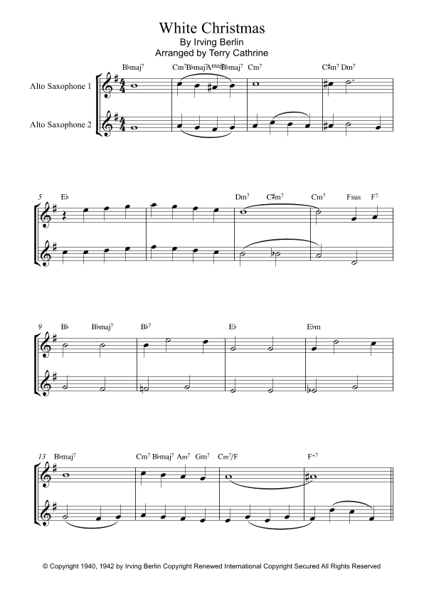White Christmas (arr. Terry Cathrine)