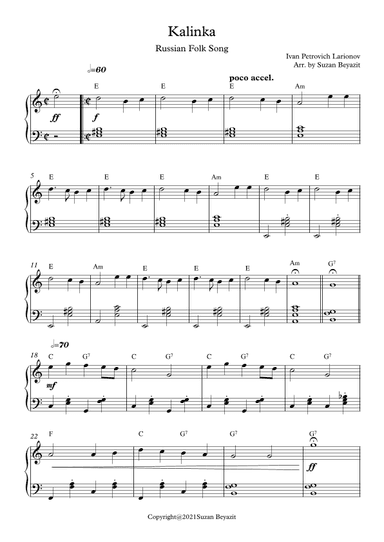 Kalinka (arr. Suzan Beyazit)