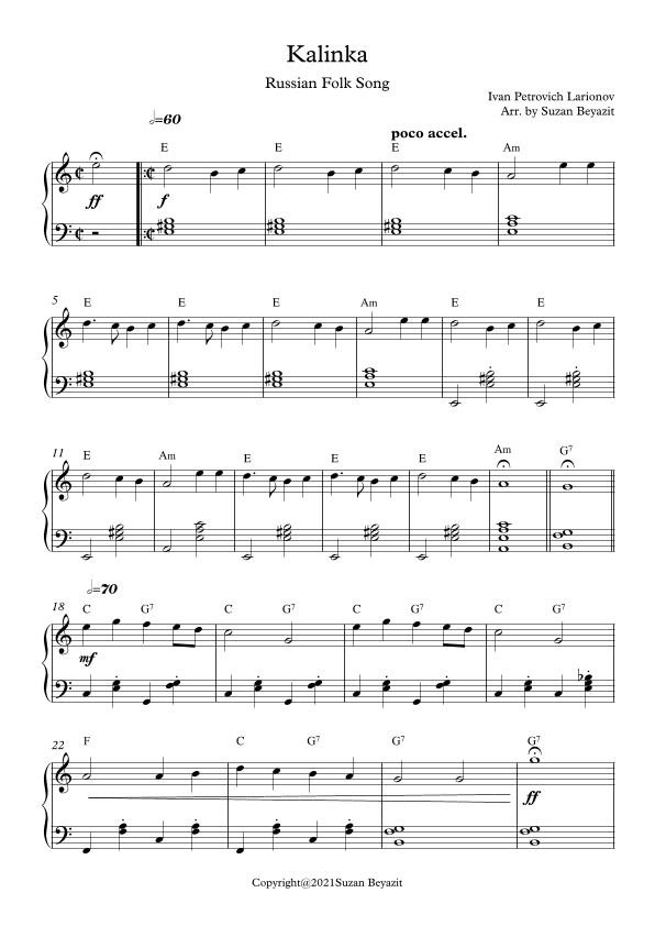 Kalinka (arr. Suzan Beyazit)