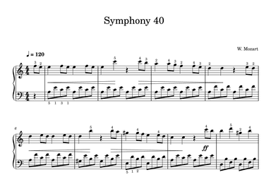 Mozart Symphony 40 (arr. Iryna Martynova)
