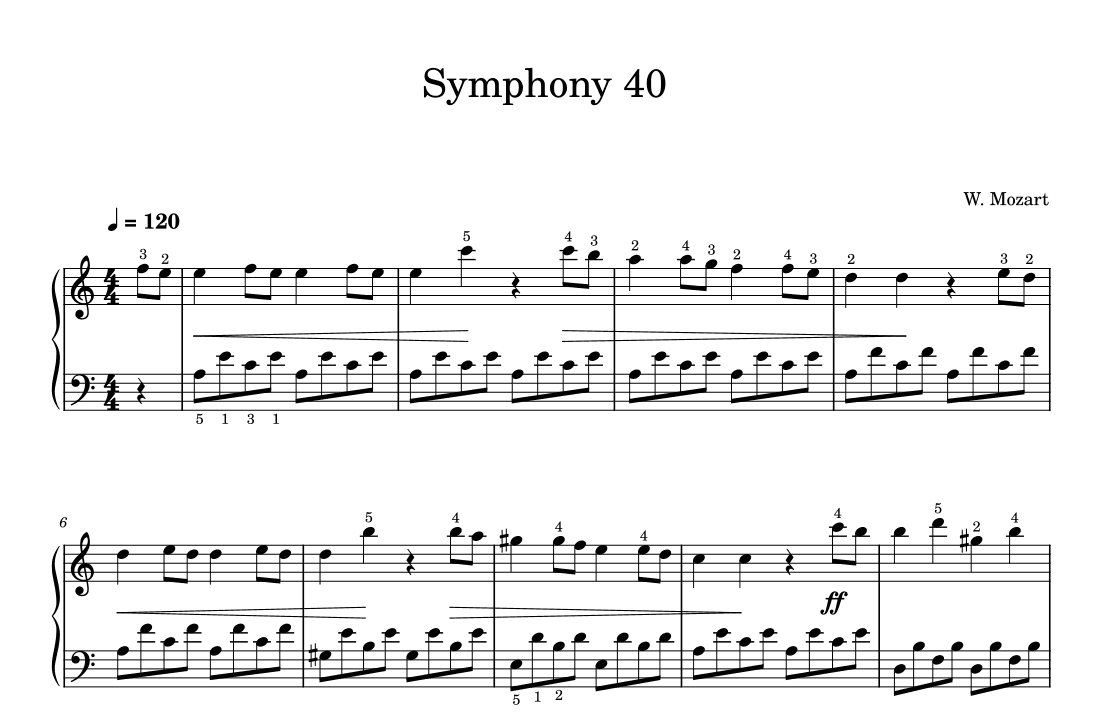 Mozart Symphony 40 (arr. Iryna Martynova)